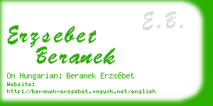 erzsebet beranek business card